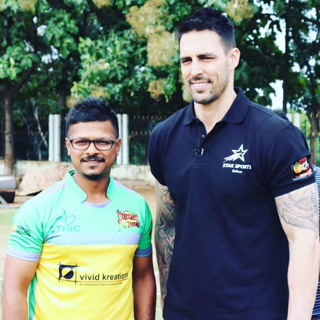 Mitchell johnson with our coach
